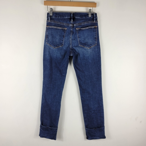 Frame Le High Straight Cuffed High Waist Jeans Ardmore - Picture 9 of 10